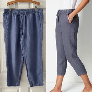 J. Jill Pure Jill Linen Slim-Leg Cropped Pants